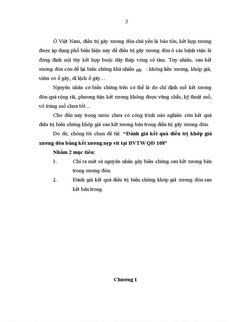 image for page Đánh giá kết quả điều trị khớp giả xương đòn bằng kết xương nẹp vít tại BVTW QĐ 108