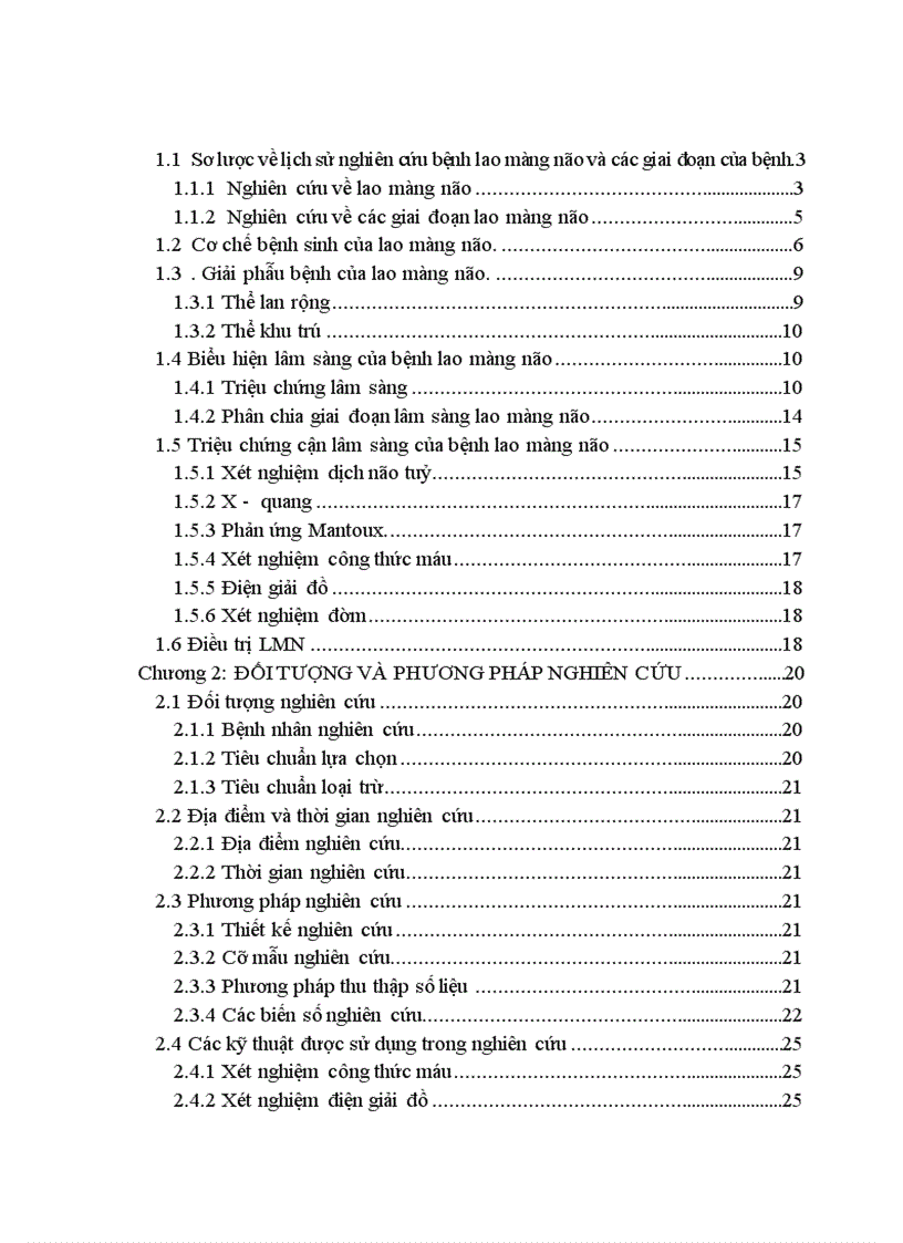 image for page Nghiên cứu đặc điểm lâm sàng cận lâm sàng của lao màng não ở người lớn theo giai đoạn bệnh