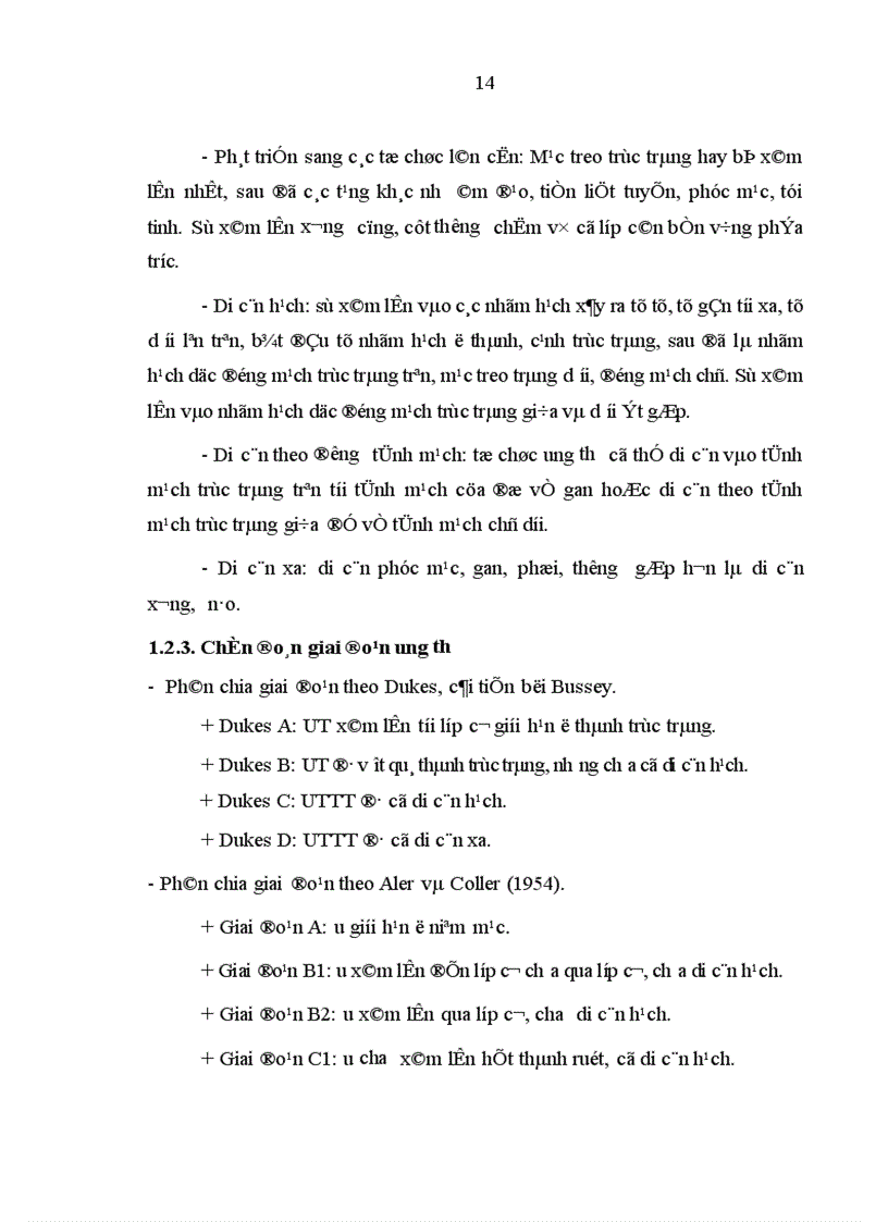 image for page Nghiên cứu mối liên quan giữa khối u với mức độ xâm lấn vào mạc treo của ung thư trực tràng