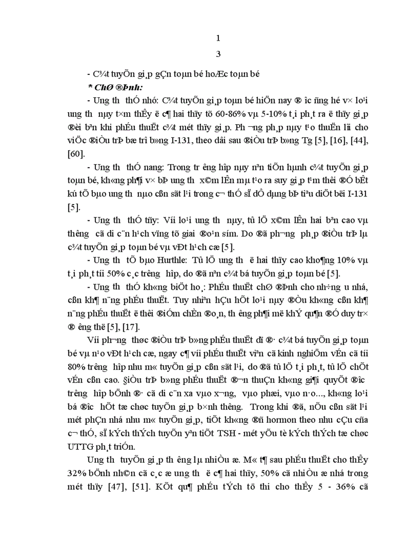 image for page Nghiên cứu kết quả điều trị ung thư tuyến giáp thể biệt hoá bằng phẫu thuật cắt bỏ tuyến giáp kết hợp với các mức liều I 131