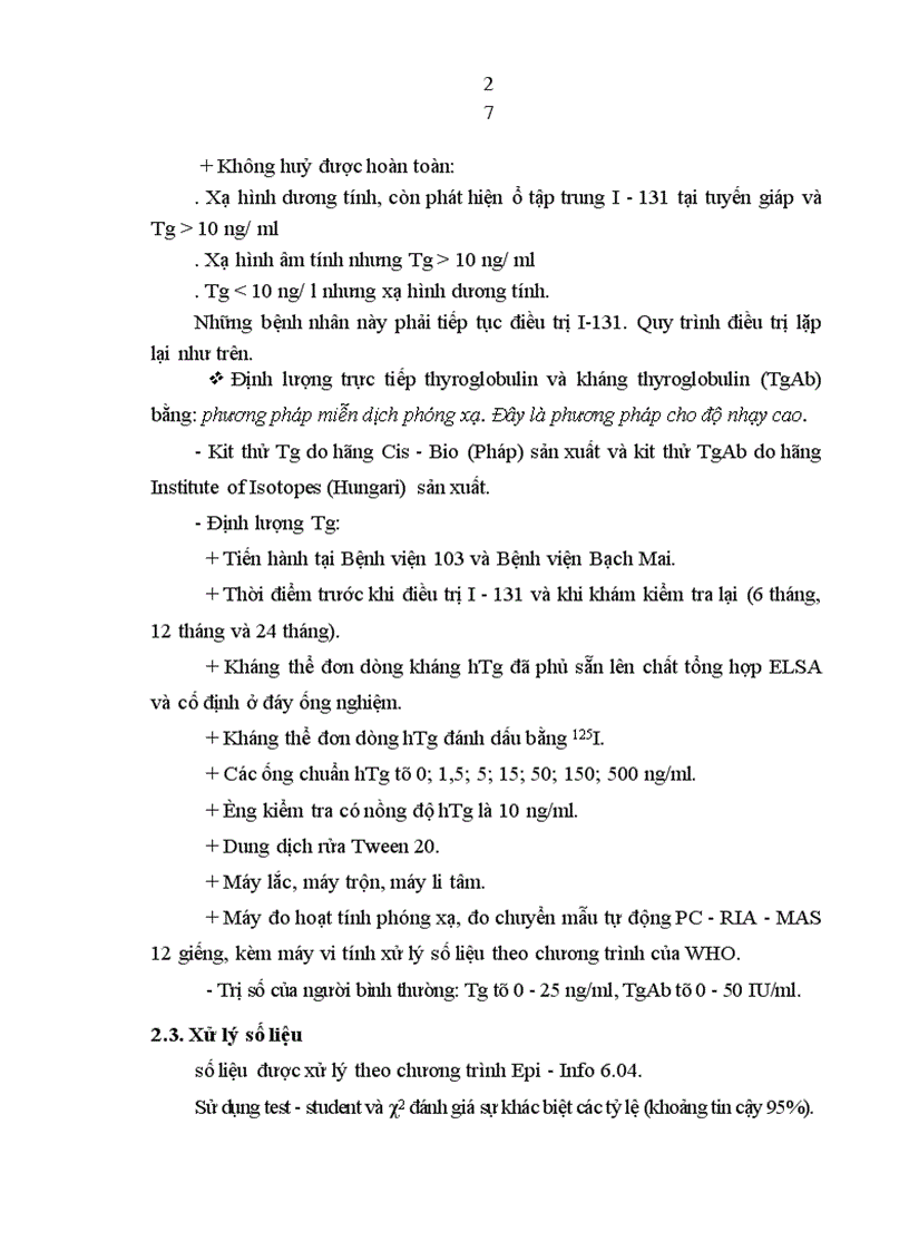 image for page Nghiên cứu kết quả điều trị ung thư tuyến giáp thể biệt hoá bằng phẫu thuật cắt bỏ tuyến giáp kết hợp với các mức liều I 131