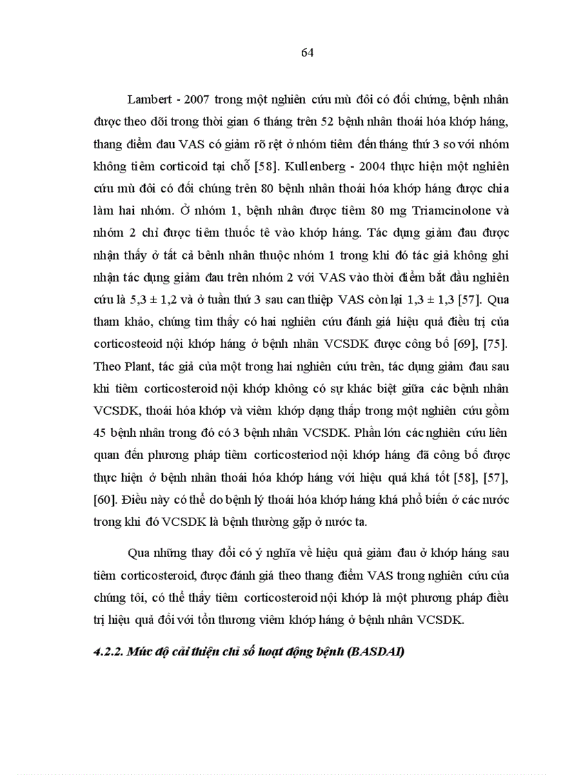 image for page Đánh giá hiệu quả điều trị tiêm corticosteroid nội khớp háng ở bệnh nhân viêm cột sống dính khớp
