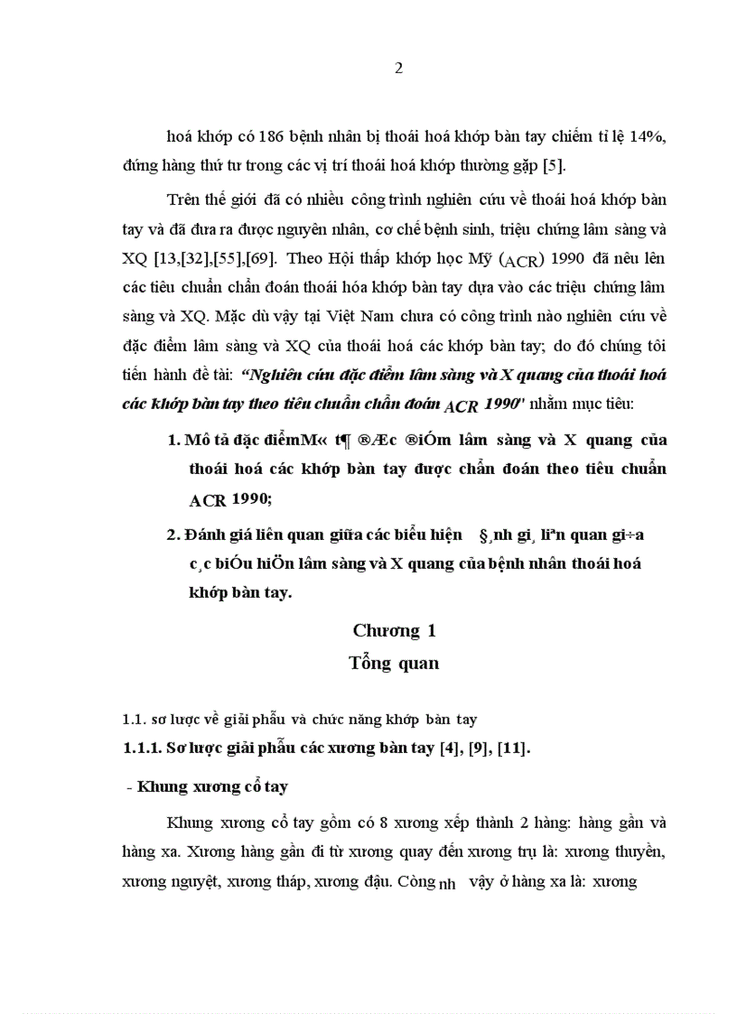 image for page Nghiên cứu đặc điểm lâm sàng và X quang của thoái hoá các khớp bàn tay theo tiêu chuẩn chẩn đoán ACR 1990