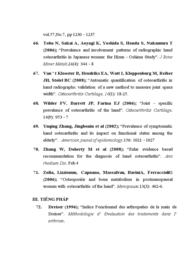 image for page Nghiên cứu đặc điểm lâm sàng và X quang của thoái hoá các khớp bàn tay theo tiêu chuẩn chẩn đoán ACR 1990