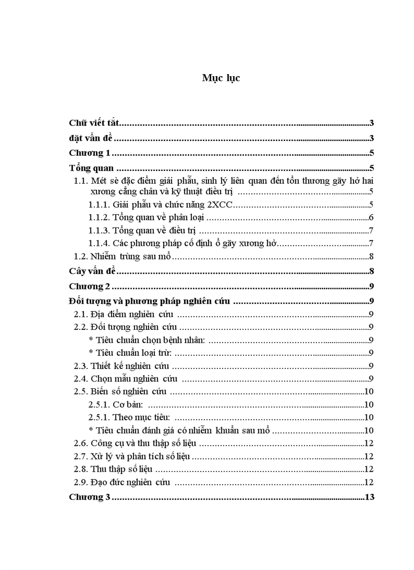 image for page Thực trạng nhiễm khuẩn sau mổ gãy hở hai xương cẳng chân ở người lớn bằng dụng cụ và một số yếu tố liên quan tại Bệnh viện Đa khoa tỉnh Điện biên 2 năm 2003 2004