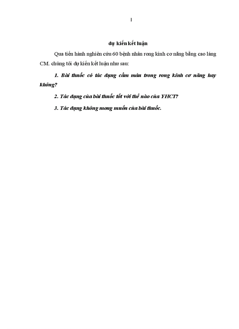 image for page Đánh giá tác dụng của cao lỏng CM trong điều trị rong kinh cơ năng