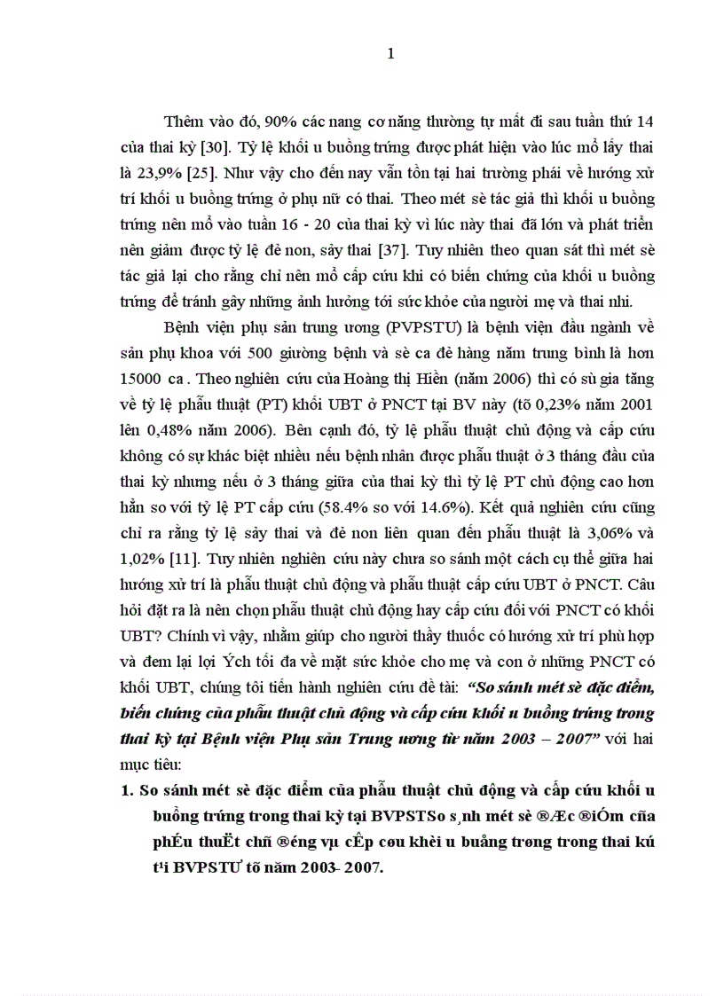 image for page So sánh một số đặc điểm biến chứng của phẫu thuật chủ động và cấp cứu khối u buồng trứng trong thai kỳ tại Bệnh viện Phụ sản Trung ương từ năm 2003 2007 1