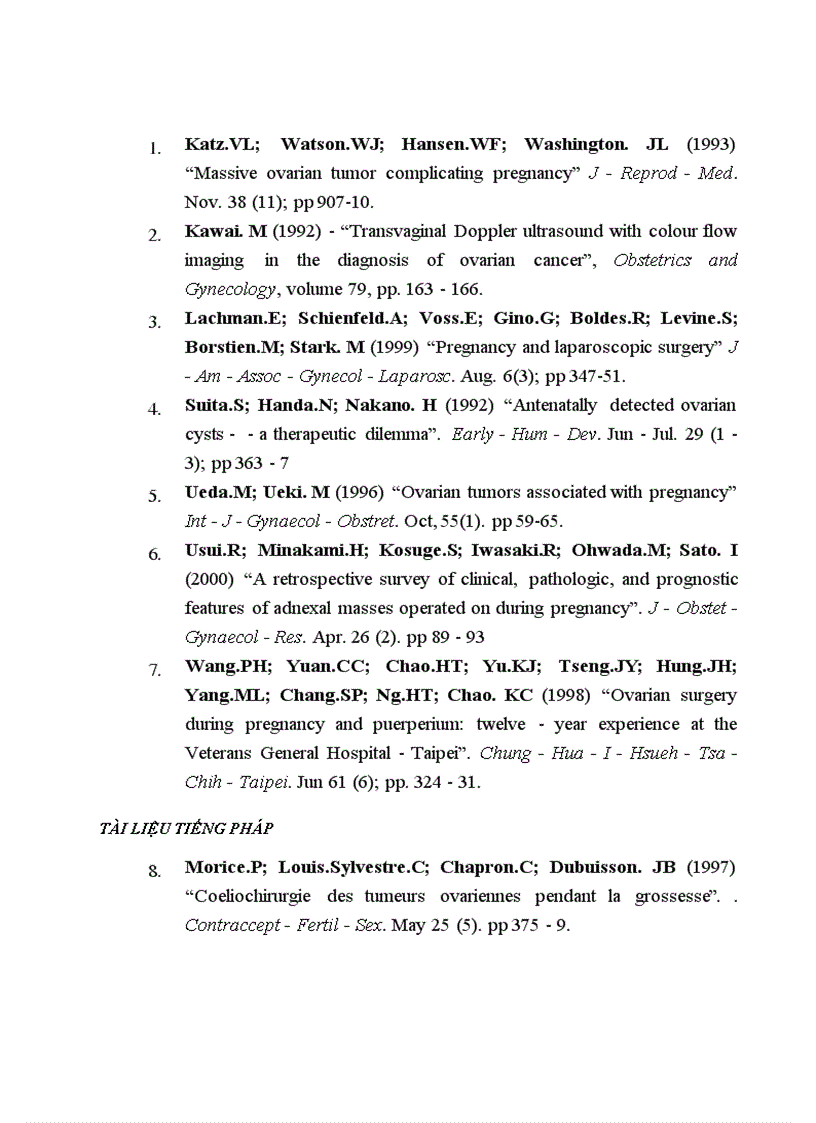 image for page So sánh một số đặc điểm biến chứng của phẫu thuật chủ động và cấp cứu khối u buồng trứng trong thai kỳ tại Bệnh viện Phụ sản Trung ương từ năm 2003 2007 1