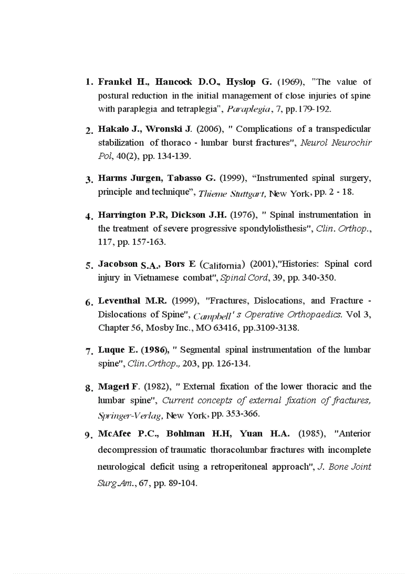image for page Nghiên cứu đặc điểm lâm sàng chẩn đoán hình ảnh và kết quả điều trị phẫu thuật chấn thương cột sống đoạn bản lề Ngực Thắt lưng có liệt
