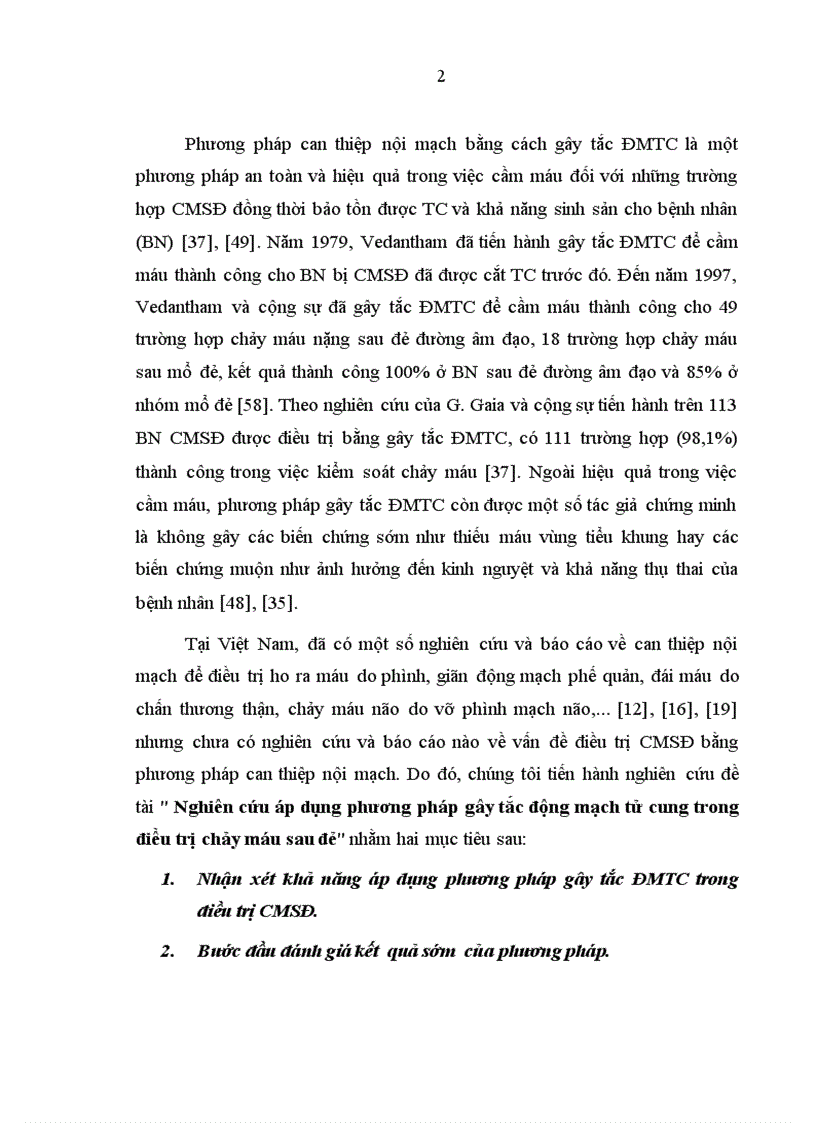 image for page Nghiên cứu áp dụng phương pháp gây tắc động mạch tử cung trong điều trị chảy máu sau đẻ 1