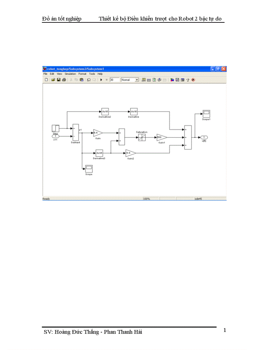 image for page Thiết kế bộ Điều khiển trượt cho tay máy Robot 2 bậc tự do và mô phỏng trên Matlab Simulink