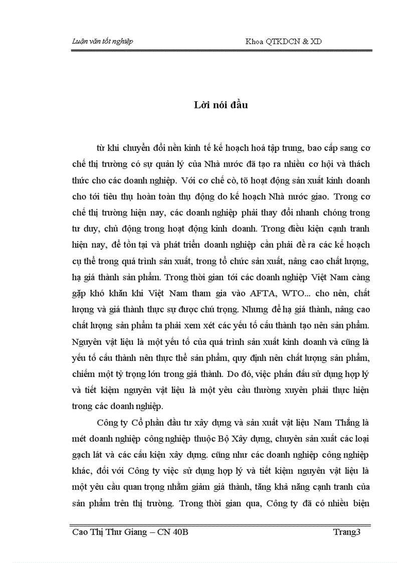 image for page Một số biện pháp nhằm sử dụng hợp lý và tiết kiệm nguyên vật liệu tại Công ty Cổ phần đầu tư xây dựng và sản xuất vật liệu Nam Thắng