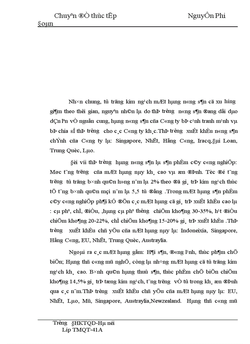 image for page Phương hướng và một số giải pháp đẩy mạnh xuất khẩu mặt hàng nông sản tại Công ty VILEXIM