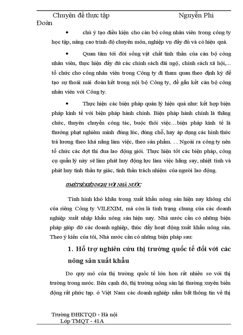 image for page Phương hướng và một số giải pháp đẩy mạnh xuất khẩu mặt hàng nông sản tại Công ty VILEXIM