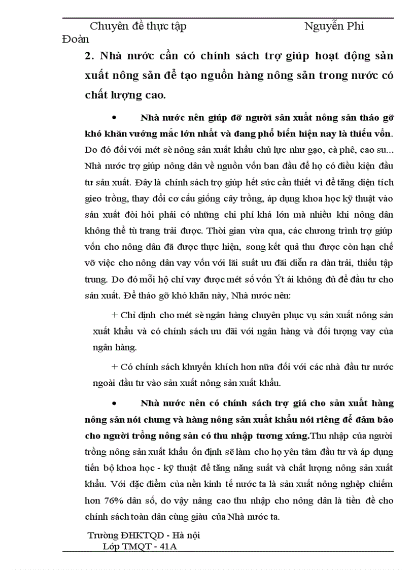 image for page Phương hướng và một số giải pháp đẩy mạnh xuất khẩu mặt hàng nông sản tại Công ty VILEXIM