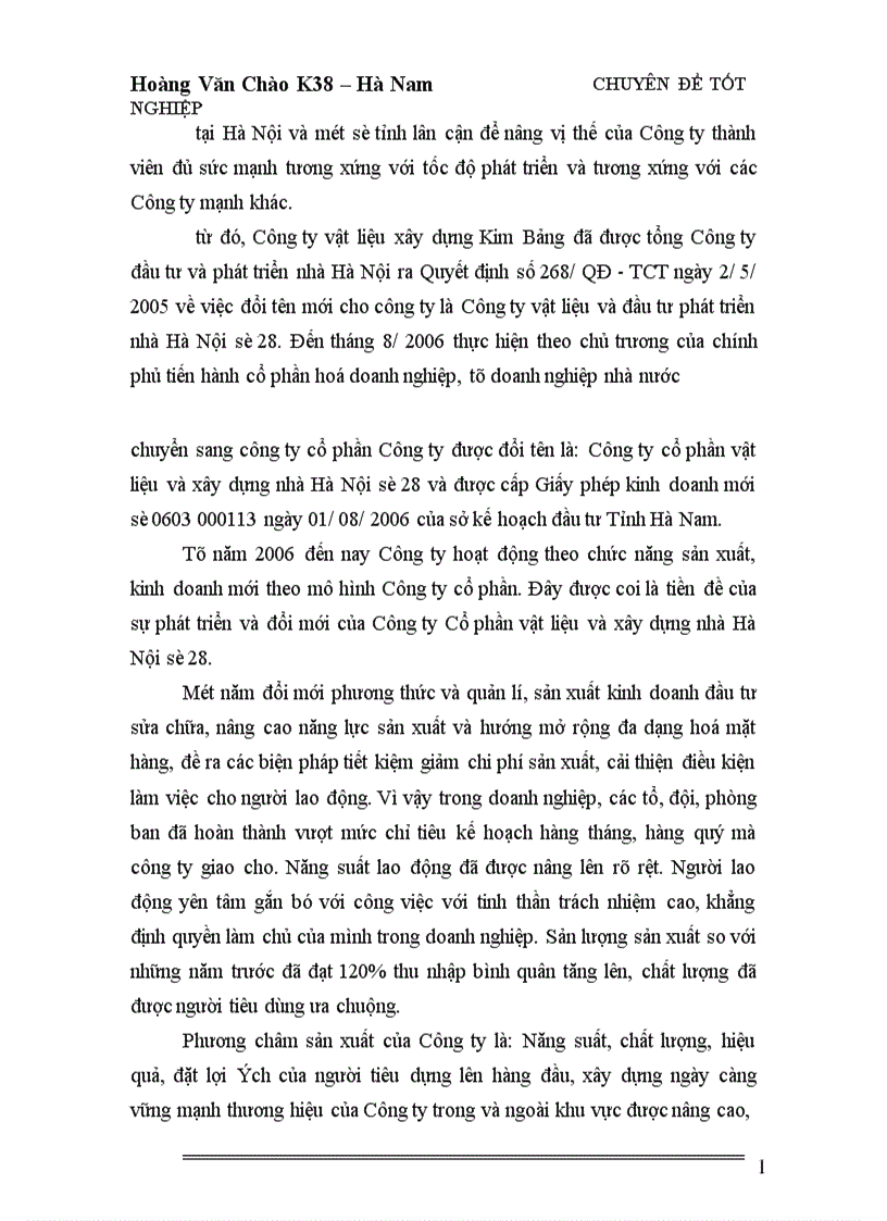 image for page Giải pháp nhằm mở rộng thị trường tiêu thụ gạch Tuynel của Công ty cổ phần vật liệu và phát triển nhà Hà Nội số 28