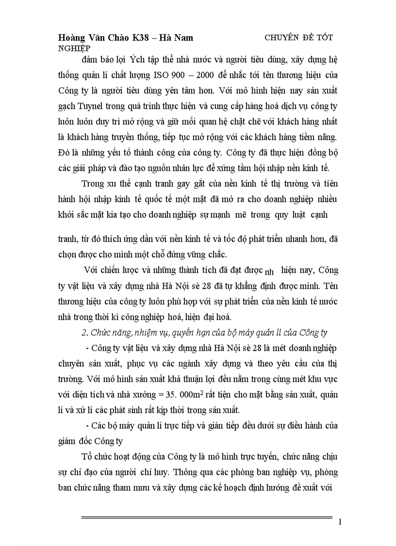 image for page Giải pháp nhằm mở rộng thị trường tiêu thụ gạch Tuynel của Công ty cổ phần vật liệu và phát triển nhà Hà Nội số 28