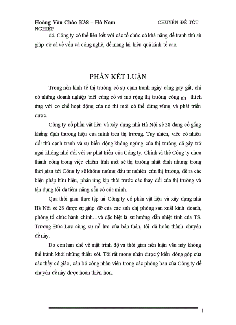 image for page Giải pháp nhằm mở rộng thị trường tiêu thụ gạch Tuynel của Công ty cổ phần vật liệu và phát triển nhà Hà Nội số 28