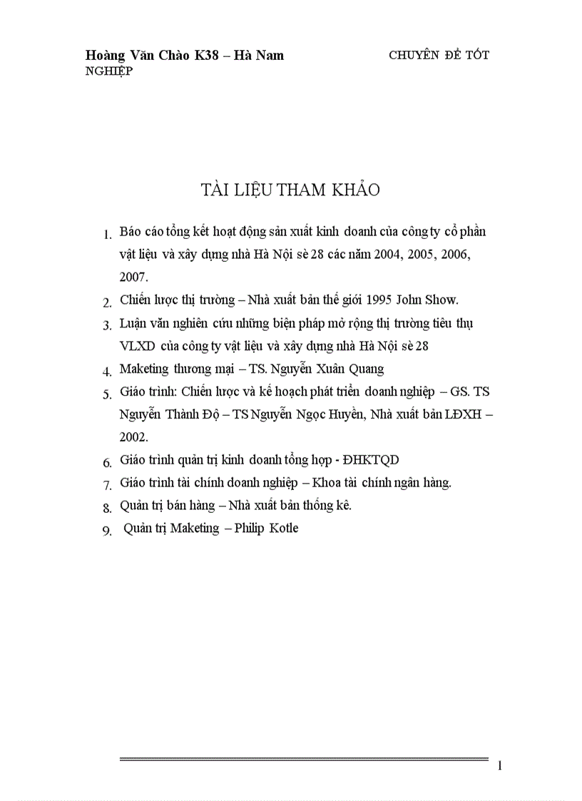 image for page Giải pháp nhằm mở rộng thị trường tiêu thụ gạch Tuynel của Công ty cổ phần vật liệu và phát triển nhà Hà Nội số 28