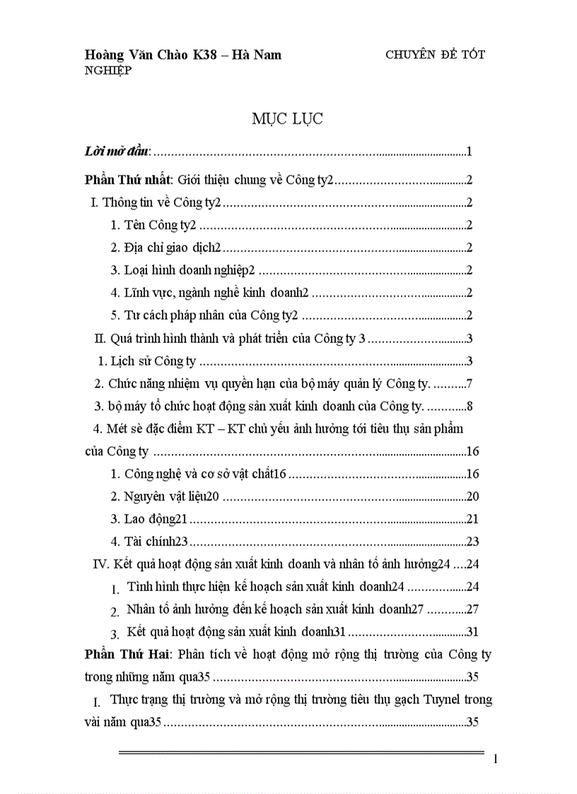 image for page Giải pháp nhằm mở rộng thị trường tiêu thụ gạch Tuynel của Công ty cổ phần vật liệu và phát triển nhà Hà Nội số 28