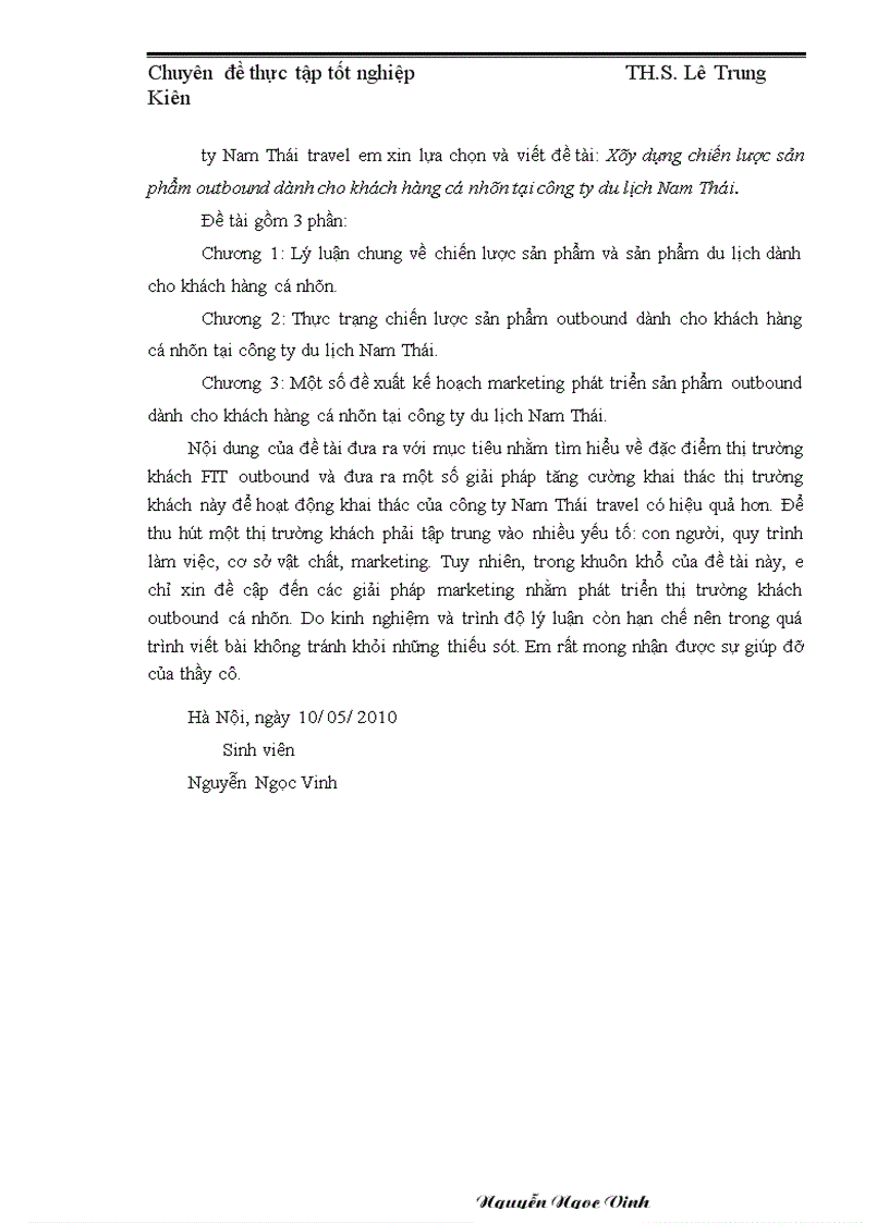 image for page Xây dựng chiến lược sản phẩm outbound dành cho khách hàng cá nhân tại công ty du lịch Nam Thái 1