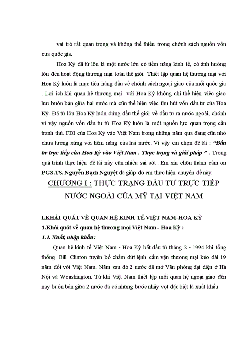 image for page Đầu tư trực tiếp của Hoa Kỳ vào Việt Nam Thực trạng và giải pháp 1