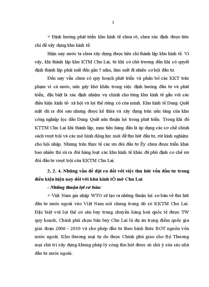 image for page Thu hút vốn đầu tư để phát triển khu kinh tế mở Chu Lai tỉnh Quang Nam 1