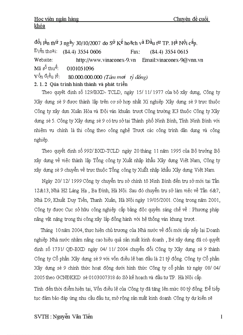 image for page Thực trạng kế toán vốn bằng tiền tại công ty cổ phần xây dựng số