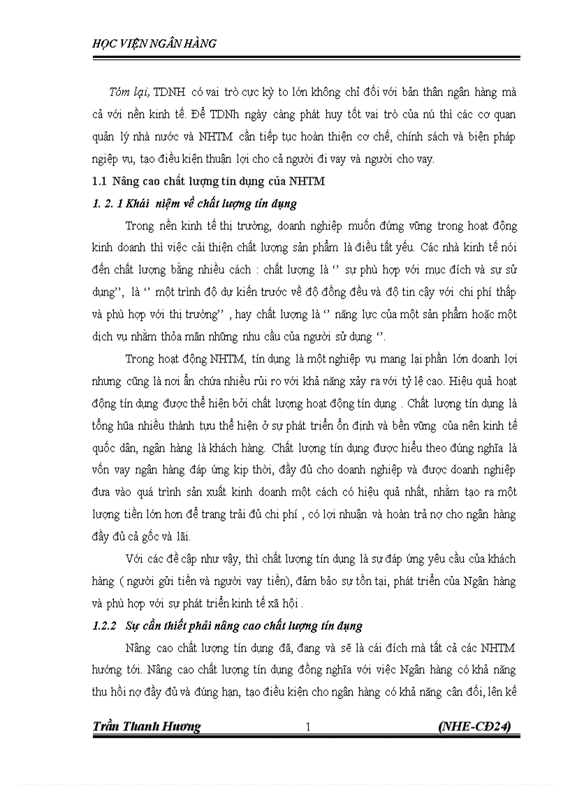 image for page Nâng cao chất lượng tín dụng tại VPbank chi nhánh Thăng Long Thực trạng và Giải pháp 1