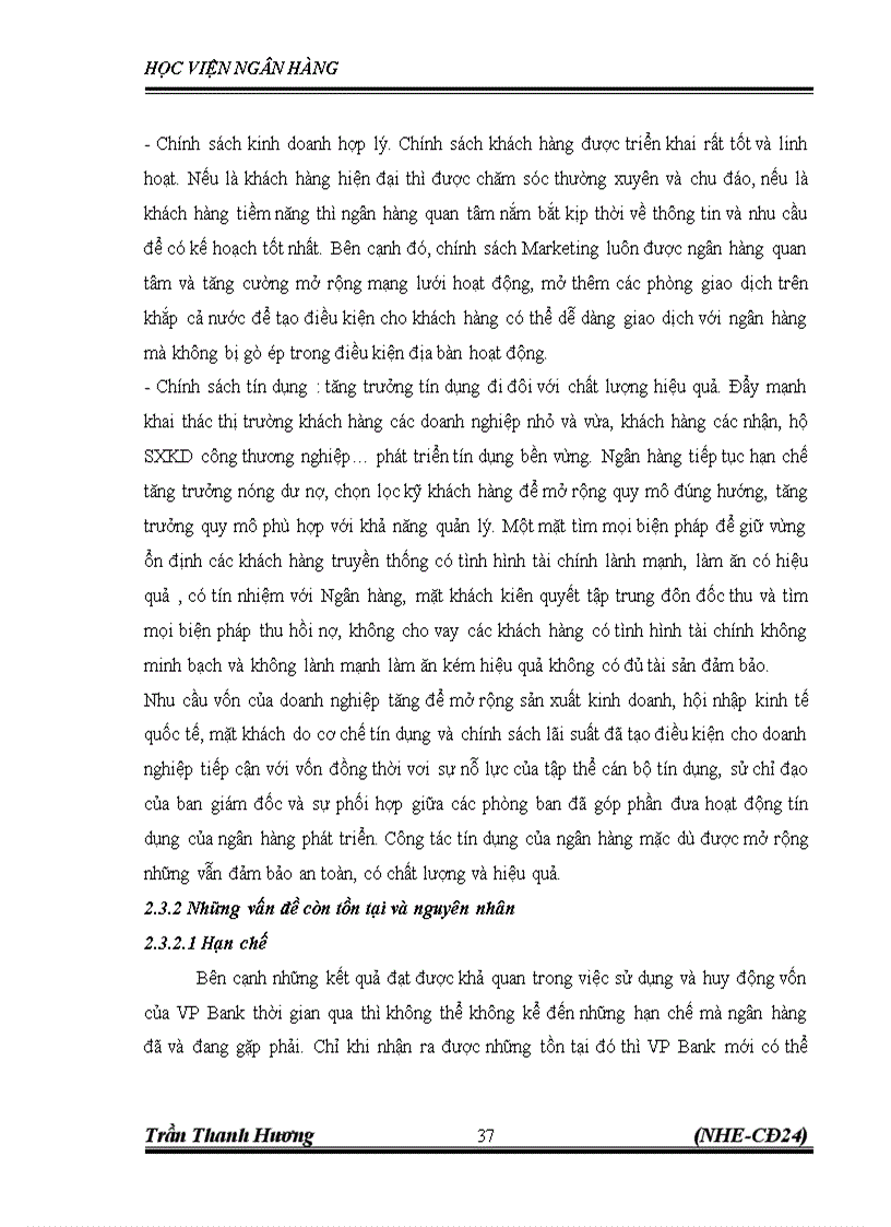 image for page Nâng cao chất lượng tín dụng tại VPbank chi nhánh Thăng Long Thực trạng và Giải pháp 1