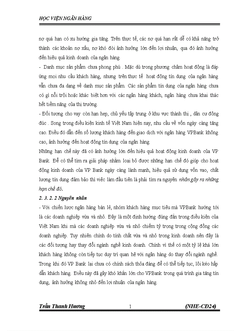 image for page Nâng cao chất lượng tín dụng tại VPbank chi nhánh Thăng Long Thực trạng và Giải pháp 1