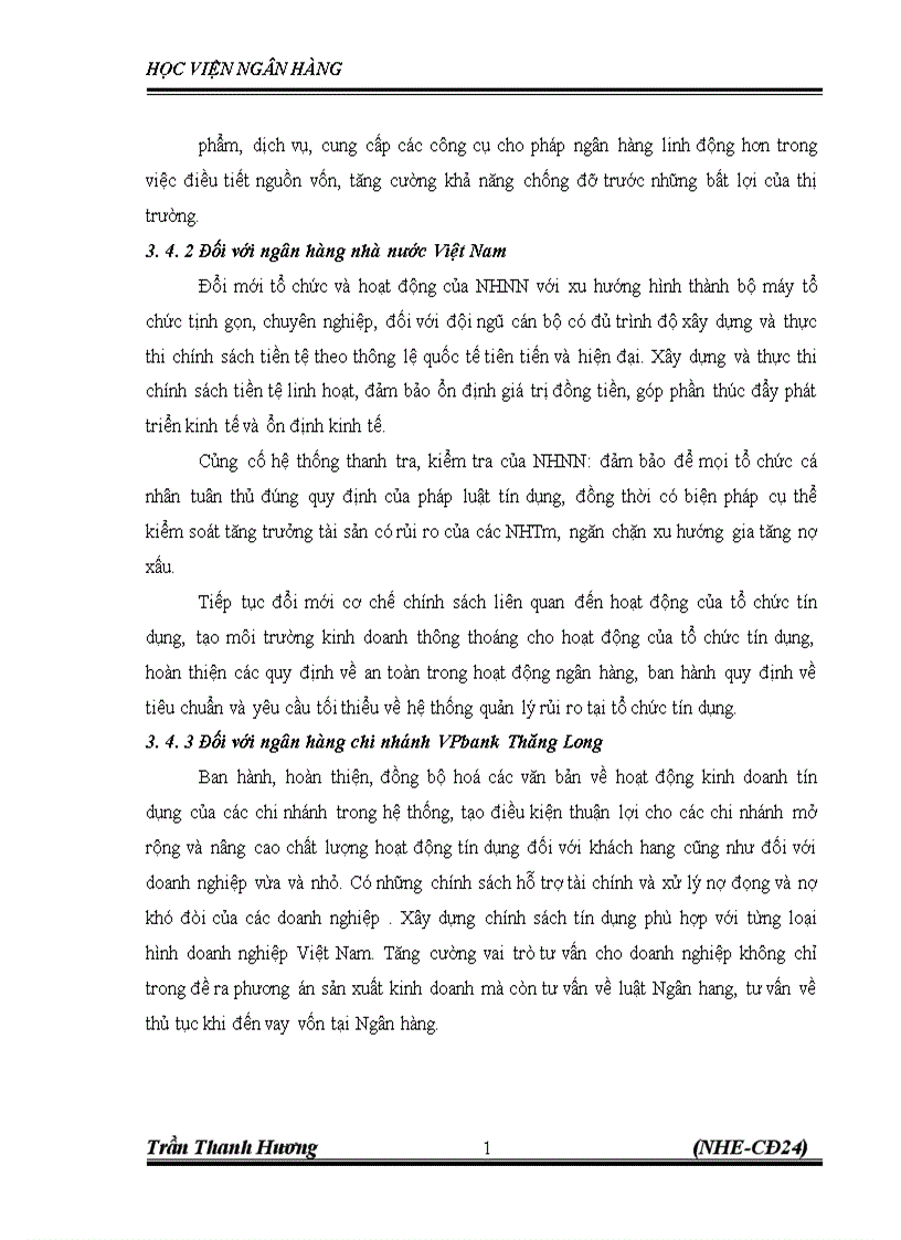 image for page Nâng cao chất lượng tín dụng tại VPbank chi nhánh Thăng Long Thực trạng và Giải pháp 1