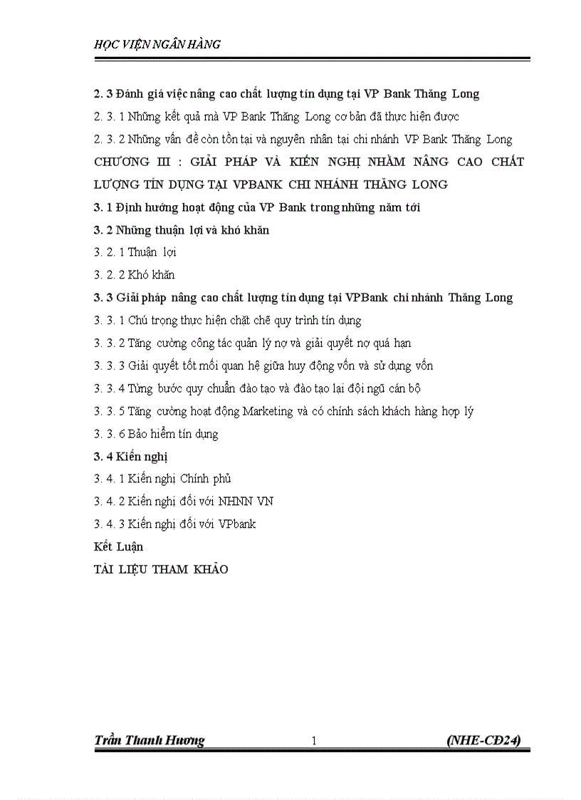 image for page Nâng cao chất lượng tín dụng tại VPbank chi nhánh Thăng Long Thực trạng và Giải pháp 1