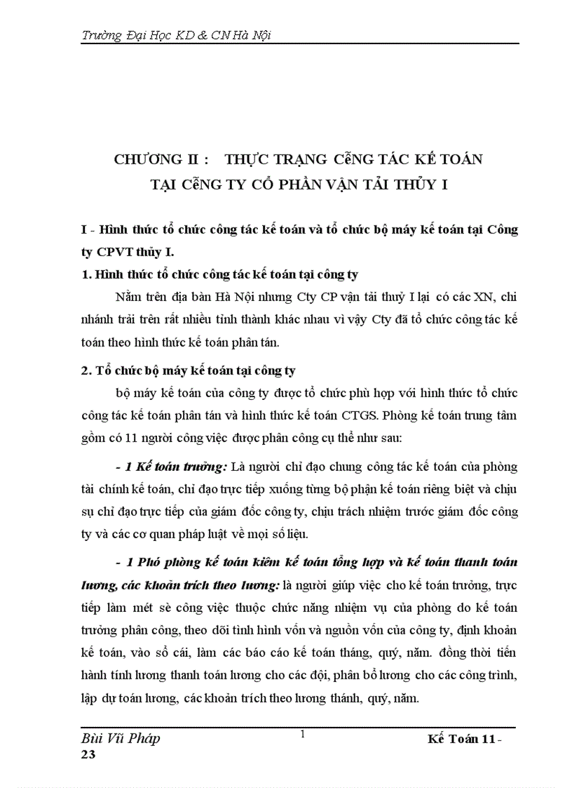 image for page Thực trạng công tác kế toán tại Công ty Cổ phần vận tải thủy I