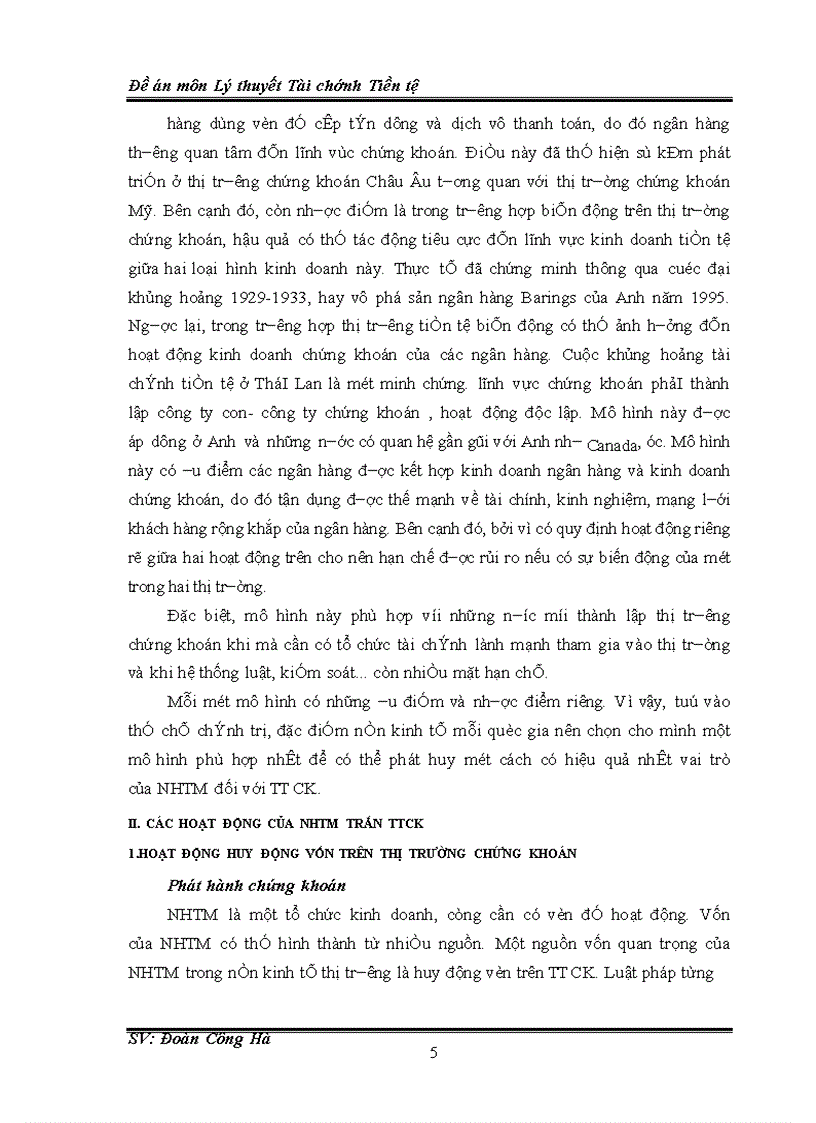 image for page Hoạt động của ngân hàng thương mại trên thị trường chứng khoán Việt Nam 1