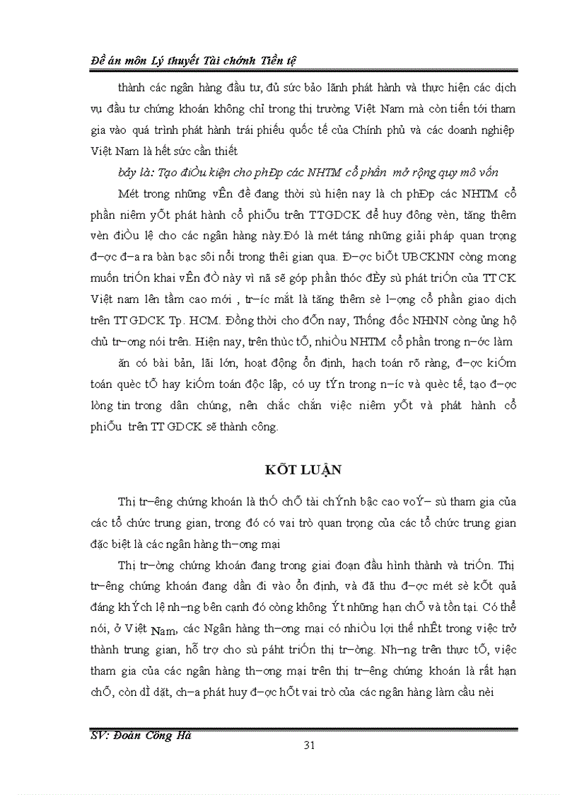 image for page Hoạt động của ngân hàng thương mại trên thị trường chứng khoán Việt Nam 1