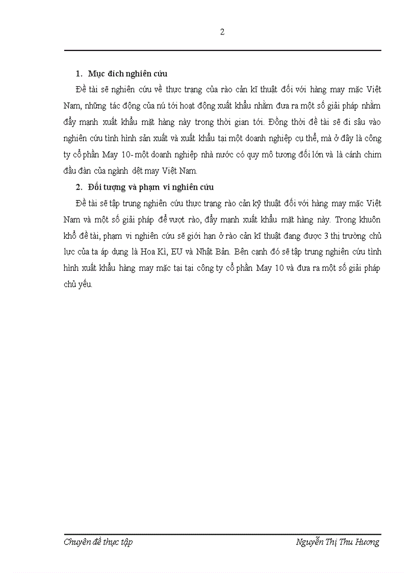 image for page Những rào cản kỹ thuật đối với hàng may mặc Việt Nam và biện pháp đẩy mạnh xuất khẩu hàng may mặc tại công ty cổ phần May 10 1