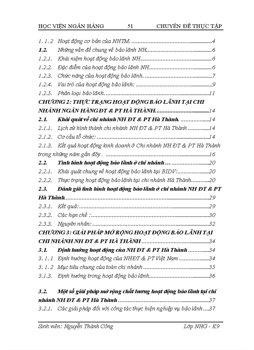 image for page Hoàn thiện và phát triển nghiệp vụ bảo lãnh tại Ngân hàng Đầu Tư và Phát Triển Việt Nam Chi nhánh Hà Thành 1