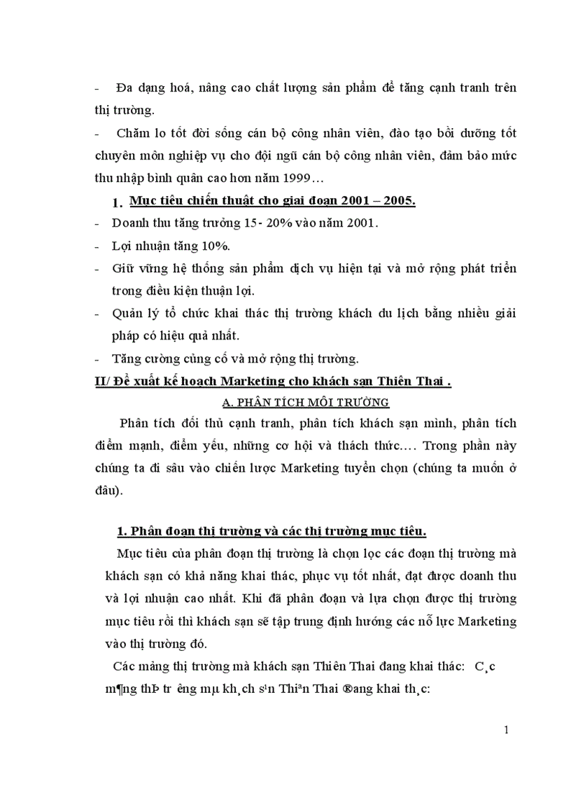 image for page Khái quát sản xuất kinh doanh và tổ chức quản lý của khách sạn Thiên Thai