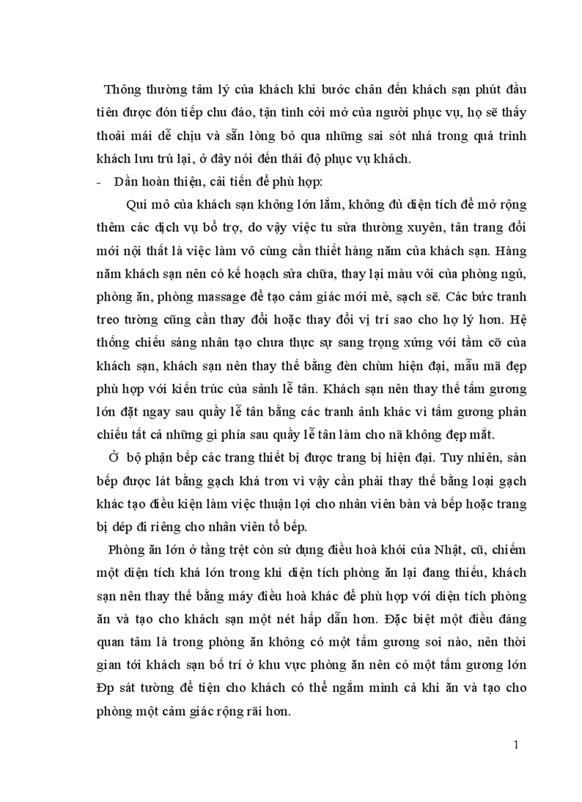 image for page Khái quát sản xuất kinh doanh và tổ chức quản lý của khách sạn Thiên Thai