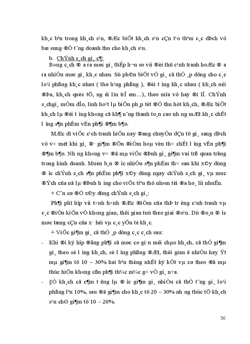image for page Khái quát sản xuất kinh doanh và tổ chức quản lý của khách sạn Thiên Thai