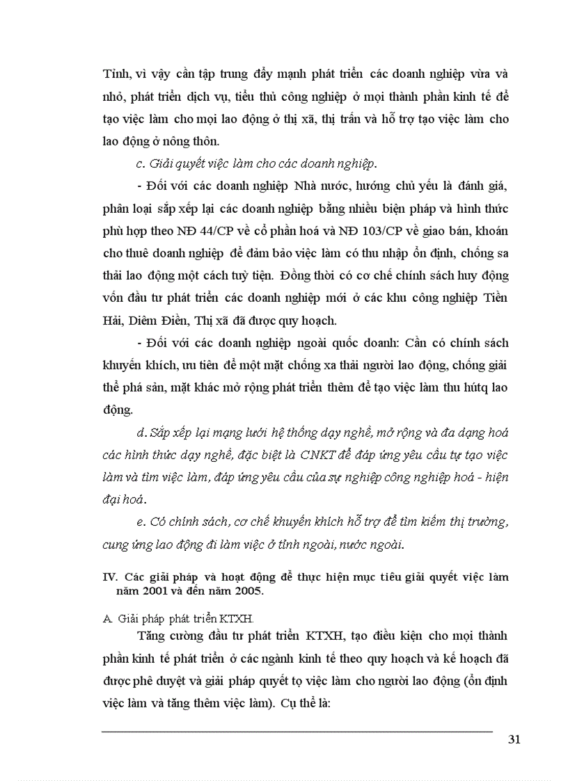 image for page Thực trạng về lao động việc làm và vấn đề giải quyết việc làm ở tỉnh Thái Bình 1