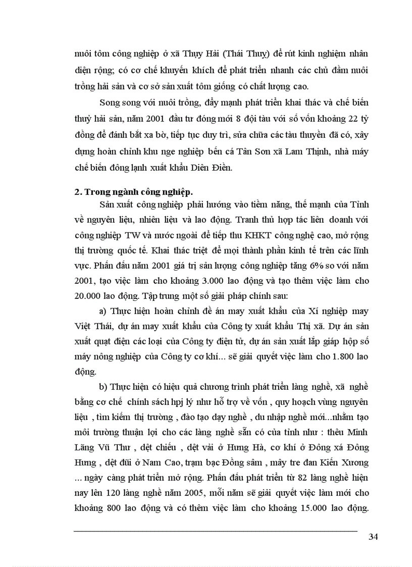 image for page Thực trạng về lao động việc làm và vấn đề giải quyết việc làm ở tỉnh Thái Bình 1