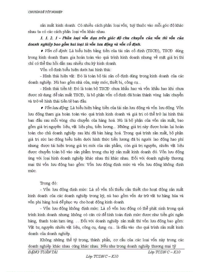 image for page Một số vấn đề về vốn và giải pháp nâng cao hiệu quả sử dụng vốn tại Công ty Tuấn Tài