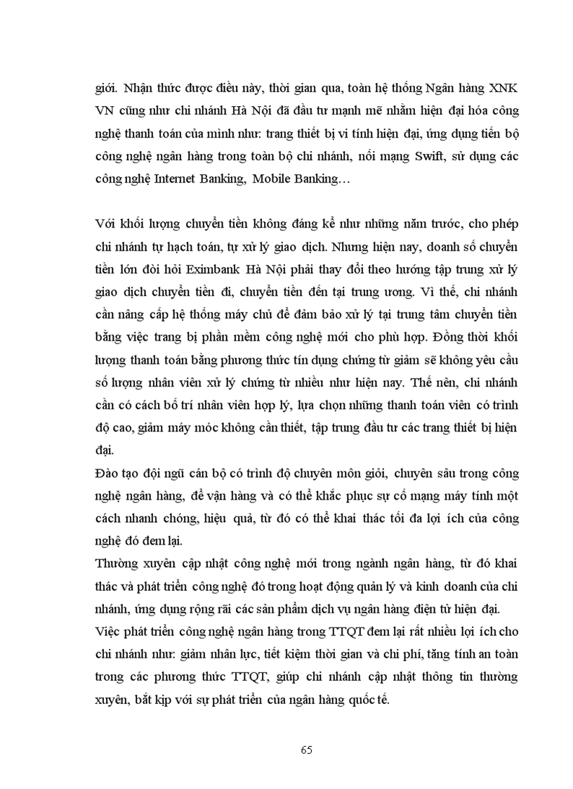 image for page Giải pháp nâng cao hiệu quả của các phương thức TTQT tại Ngân hàng TMCP xuất nhập khẩu Việt Nam chi nhánh Hà Nội