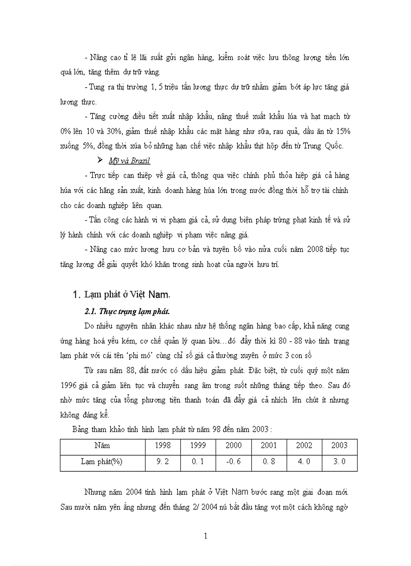 image for page Lạm phát và các chính sách kiềm chế lạm phát trong thời gian gần đây