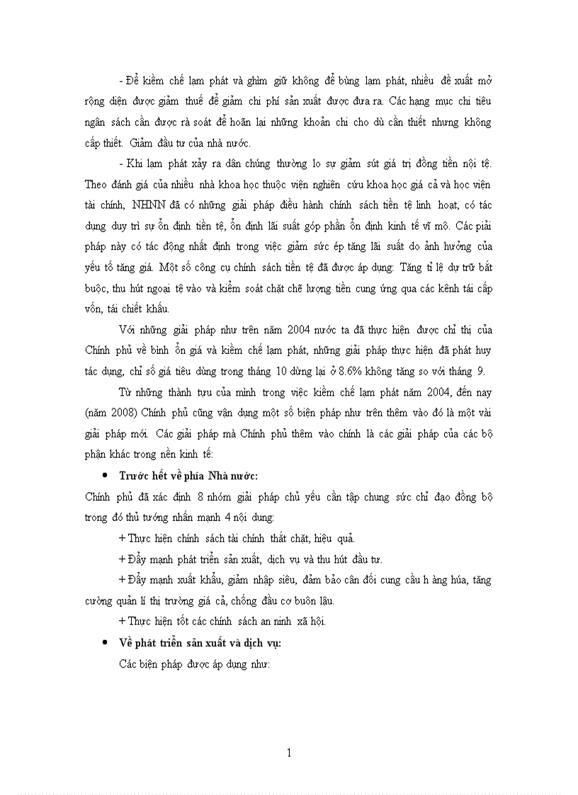 image for page Lạm phát và các chính sách kiềm chế lạm phát trong thời gian gần đây
