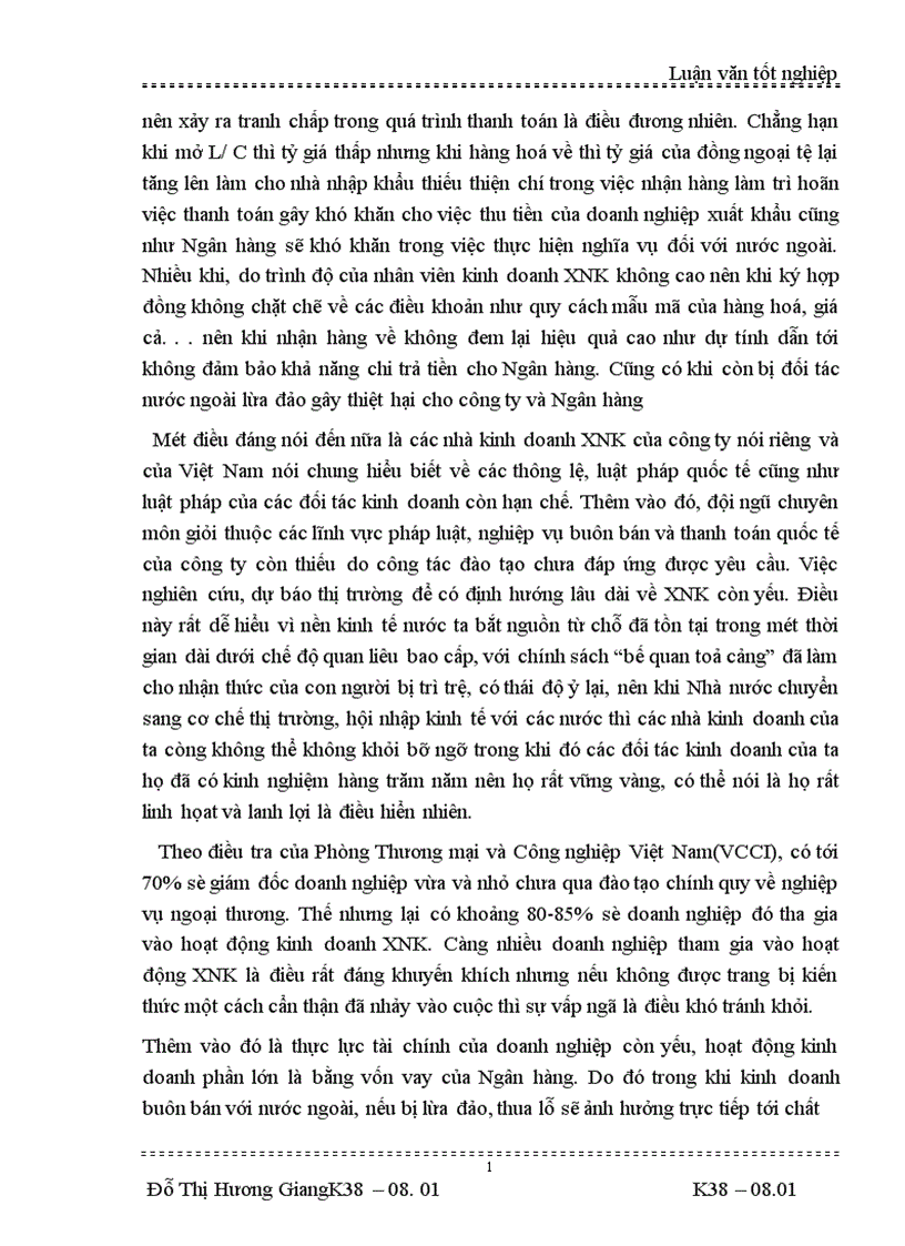 image for page thanh toán L C trong hoạt động XNK của Công ty Vật tư và XNK Tổng công ty rau quả