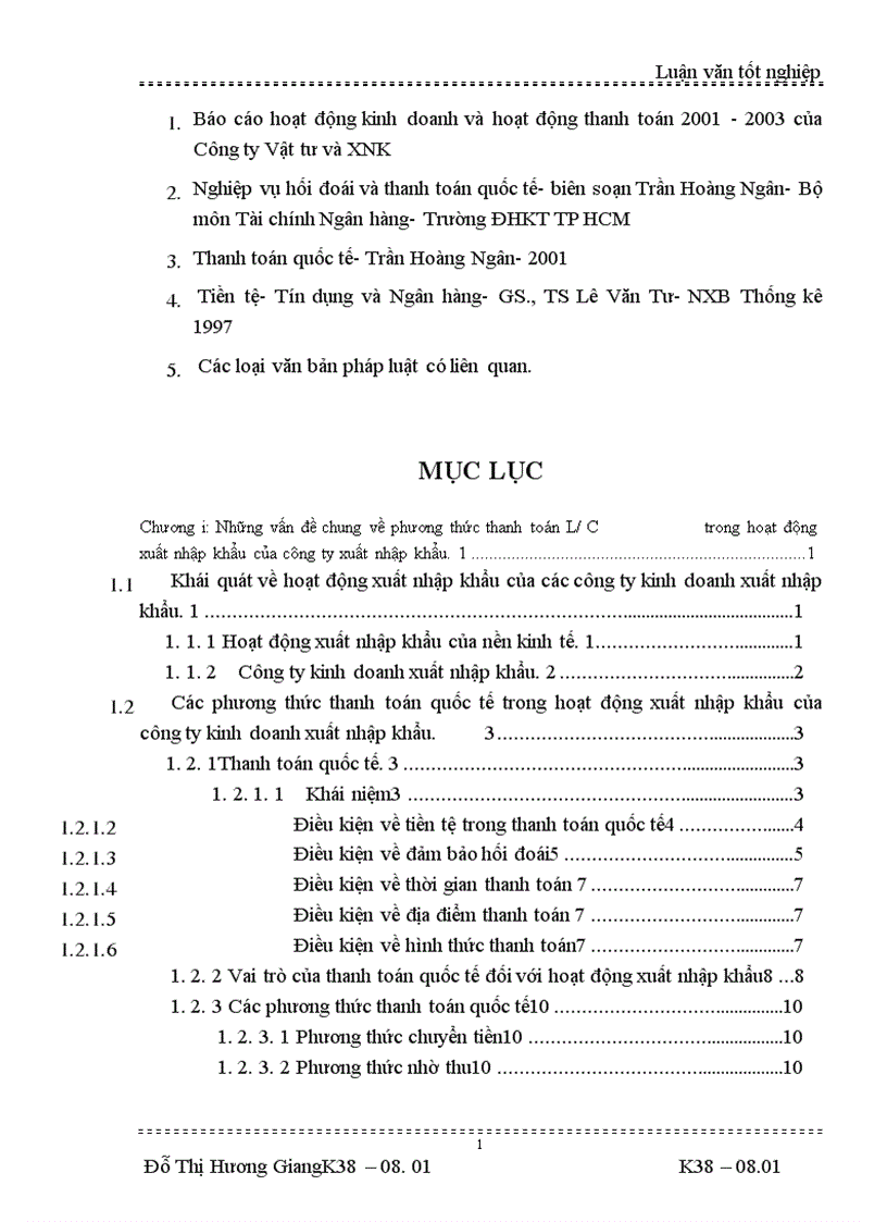 image for page thanh toán L C trong hoạt động XNK của Công ty Vật tư và XNK Tổng công ty rau quả