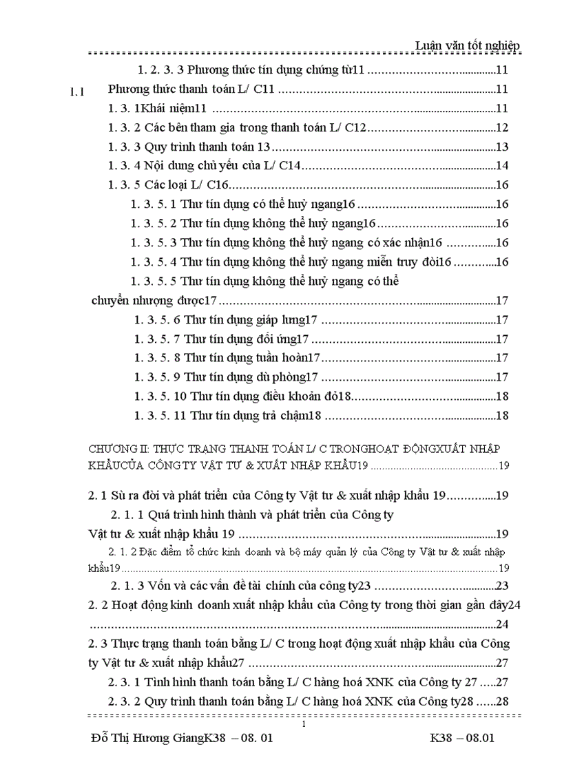 image for page thanh toán L C trong hoạt động XNK của Công ty Vật tư và XNK Tổng công ty rau quả